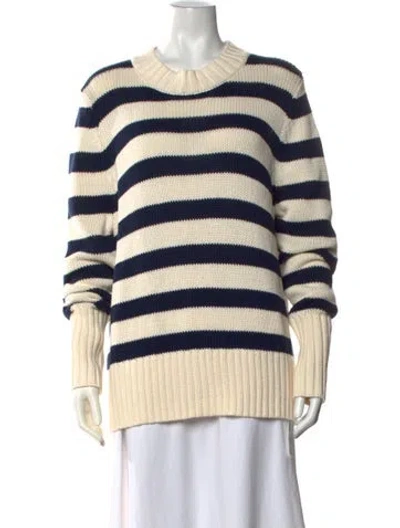 Pre-owned Kule Striped Crew Neck Sweater W/ Tags In Blue