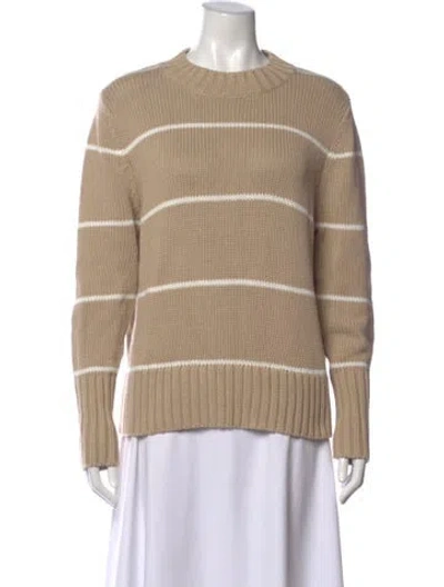 Pre-owned Kule Striped Crew Neck Sweater W/ Tags In Neutral