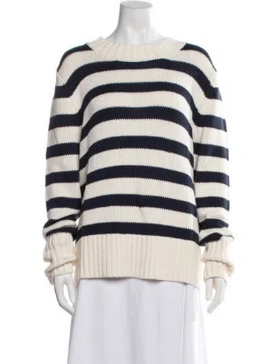 Pre-owned Kule Striped Crew Neck Sweater W/ Tags In Neutral