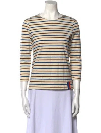 Pre-owned Kule Striped Crew Neck Top