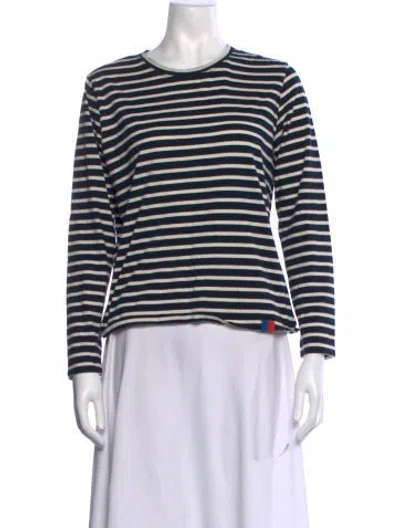 Pre-owned Kule Striped Crew Neck Top