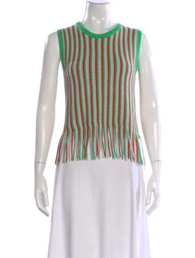 Pre-owned Kule Striped Crew Neck Top In Multi
