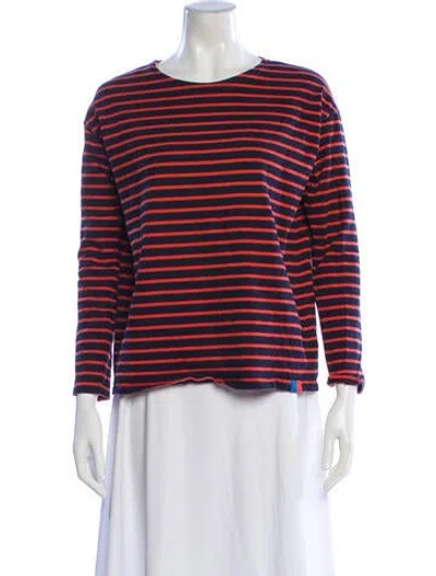 Pre-owned Kule Striped Crew Neck Top In Multi