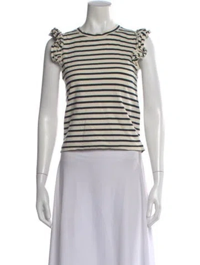 Pre-owned Kule Striped Crew Neck Top In Multi