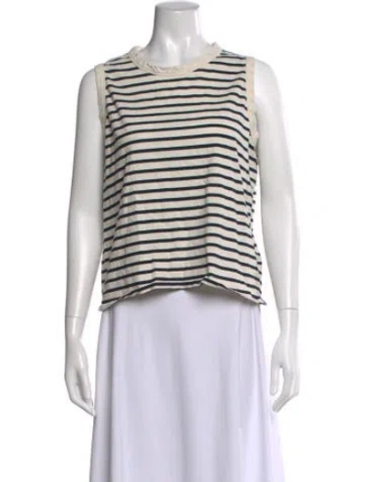 Pre-owned Kule Striped Crew Neck Top In Multi