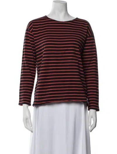 Pre-owned Kule Striped Crew Neck Top In Multicolor