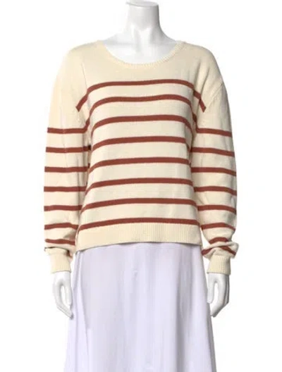 Pre-owned Kule Striped Crew Neck Top In Neutrals