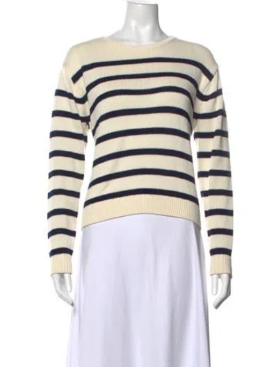 Pre-owned Kule Striped Crew Neck Top In Neutrals