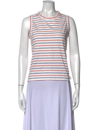 Pre-owned Kule Striped Crew Neck Top In Neutrals