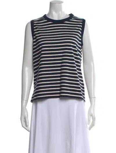 Pre-owned Kule Striped Crew Neck Top W/ Tags In Multi