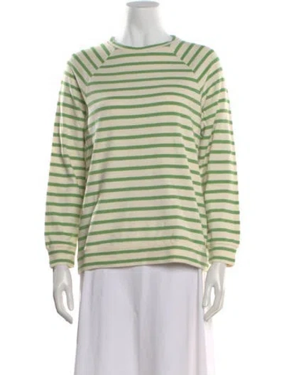 Pre-owned Kule Striped Crew Neck Top W/ Tags In Neutral