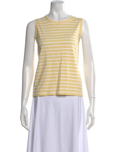 Pre-owned Kule Striped Crew Neck Top In Yellow