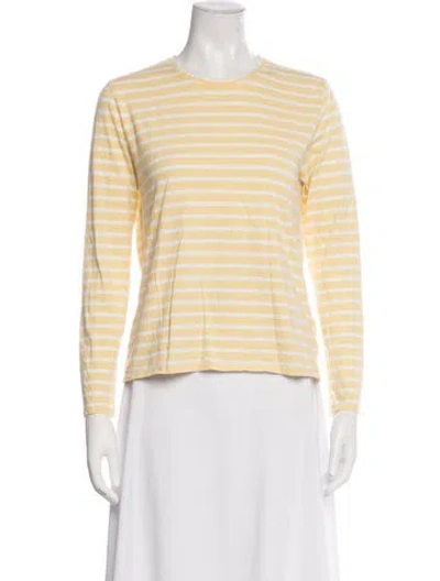 Pre-owned Kule Striped Crew Neck Top In Yellow