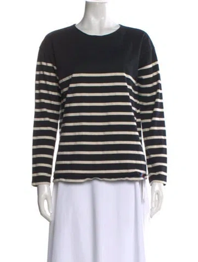 Pre-owned Kule Striped Crew Neck T-shirt