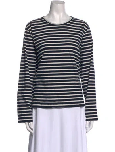 Pre-owned Kule Striped Crew Neck T-shirt