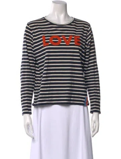 Pre-owned Kule Striped Crew Neck T-shirt