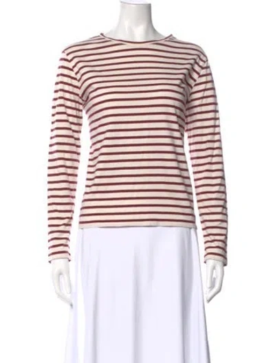 Pre-owned Kule Striped Crew Neck T-shirt