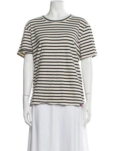 Pre-owned Kule Striped Crew Neck T-shirt