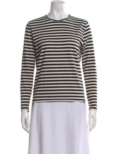 Pre-owned Kule Striped Crew Neck T-shirt