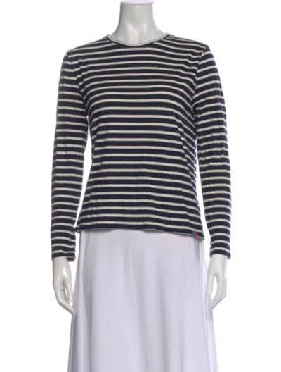 Pre-owned Kule Striped Crew Neck T-shirt