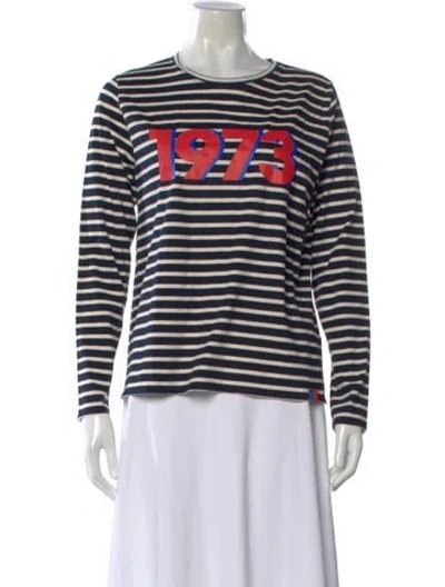 Pre-owned Kule Striped Crew Neck T-shirt