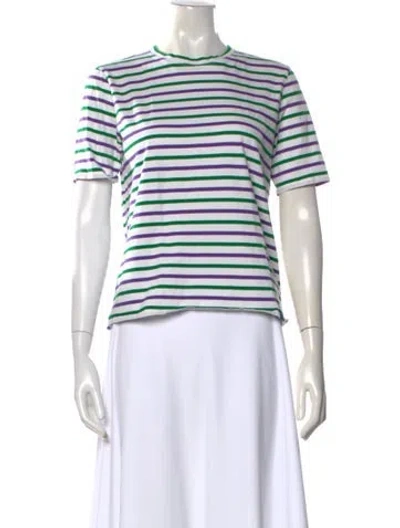Pre-owned Kule Striped Crew Neck T-shirt