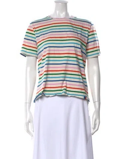Pre-owned Kule Striped Crew Neck T-shirt