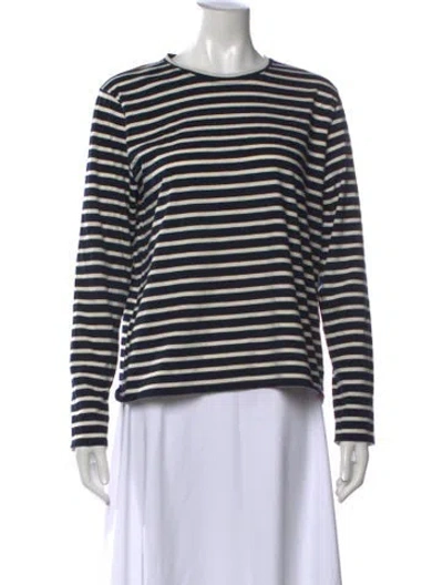 Pre-owned Kule Striped Crew Neck T-shirt