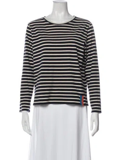 Pre-owned Kule Striped Crew Neck T-shirt In Multi