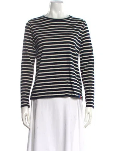 Pre-owned Kule Striped Crew Neck T-shirt In Multi