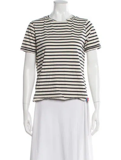 Pre-owned Kule Striped Crew Neck T-shirt In Multi