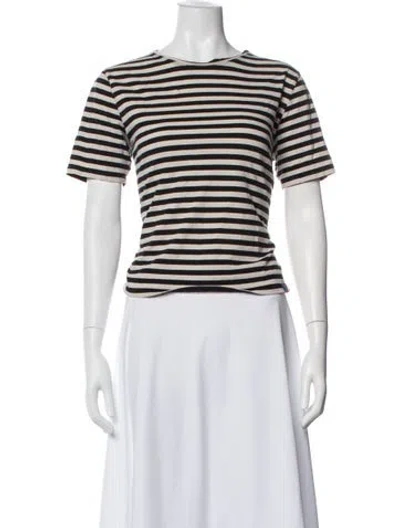 Pre-owned Kule Striped Crew Neck T-shirt In Multi