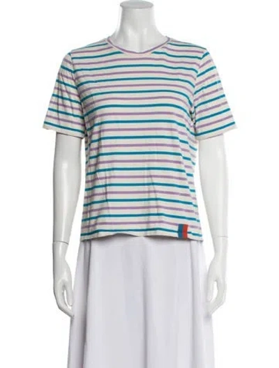 Pre-owned Kule Striped Crew Neck T-shirt In Multi