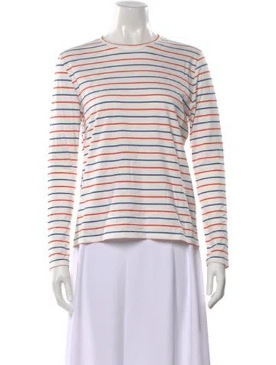 Pre-owned Kule Striped Crew Neck T-shirt In Multi