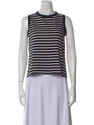 Pre-owned Kule Striped Crew Neck T-shirt In Multi