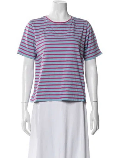 Pre-owned Kule Striped Crew Neck T-shirt In Multi