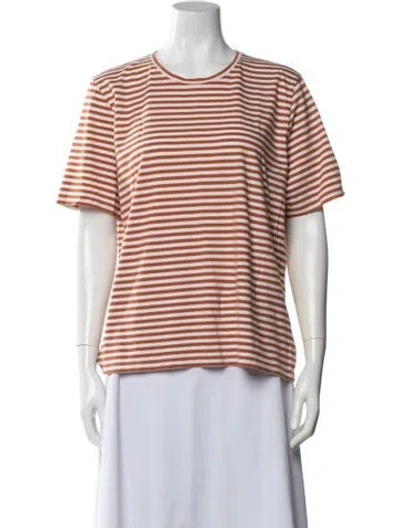 Pre-owned Kule Striped Crew Neck T-shirt In Multi