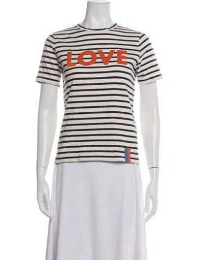 Pre-owned Kule Striped Crew Neck T-shirt In Multi