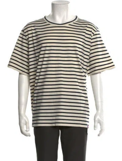 Pre-owned Kule Striped Crew Neck T-shirt W/ Tags In Neutrals