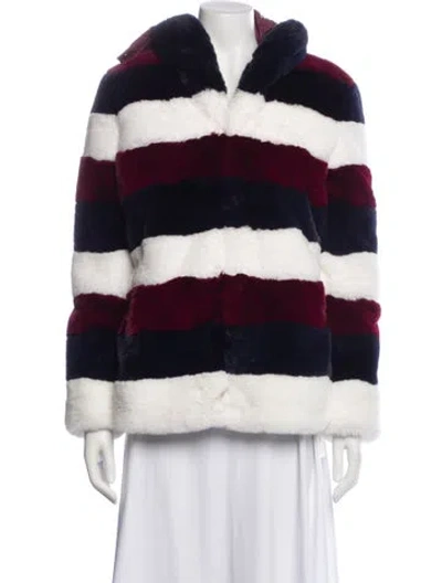 Pre-owned Kule Striped Down Jacket In Blue