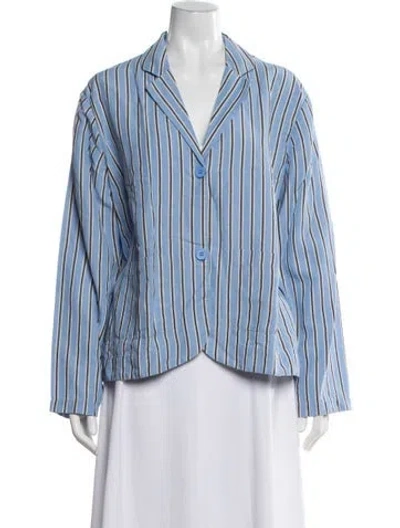 Pre-owned Kule Striped Jacket In Blue
