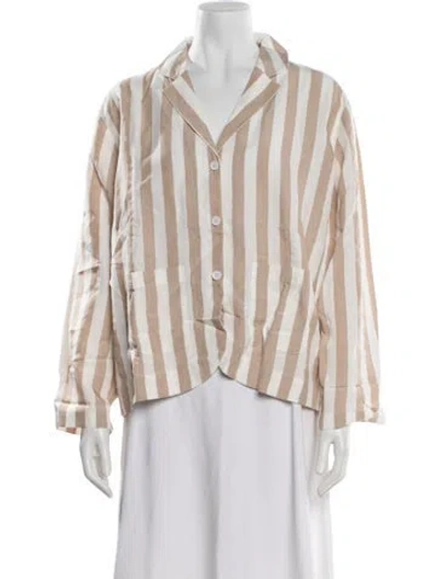 Pre-owned Kule Striped Jacket In Neutral