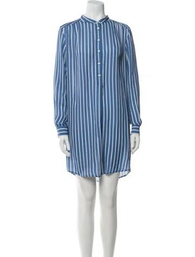 Pre-owned Kule Striped Knee-length Dress In Blue