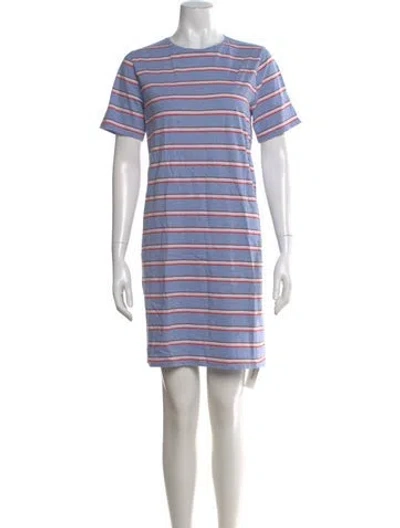 Pre-owned Kule Striped Knee-length Dress In Blue