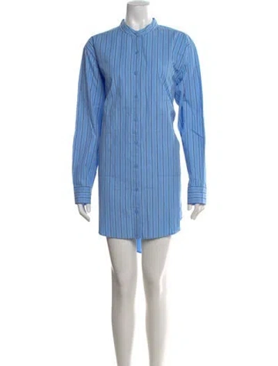 Pre-owned Kule Striped Knee-length Dress In Blue