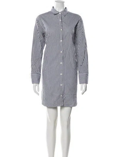 Pre-owned Kule Striped Knee-length Dress In Blue
