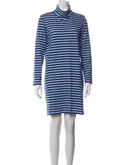 Pre-owned Kule Striped Knee-length Dress In Blue