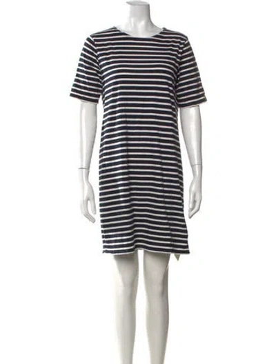 Pre-owned Kule Striped Knee-length Dress In Blue