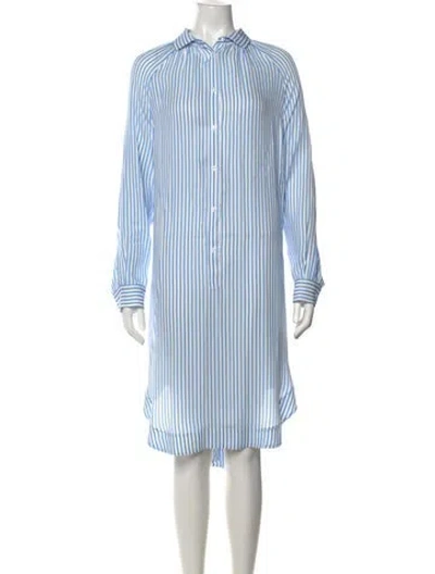Pre-owned Kule Striped Knee-length Dress In Blue