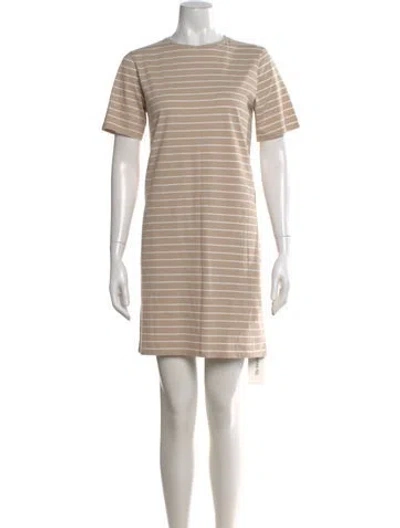 Pre-owned Kule Striped Knee-length Dress In Neutral